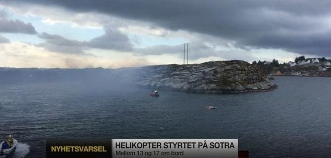 Norveçte helikopter kazası
