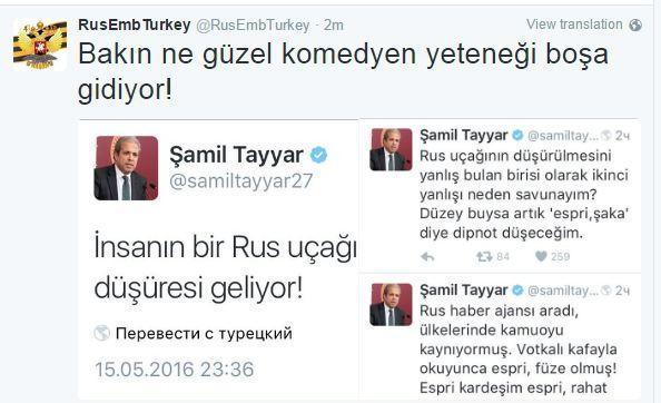 Rusyadan Şamil Tayyara Türkçe cevap