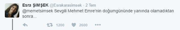 Mehmet Şimşekin eşi kocasına Twitterdan sitem etti