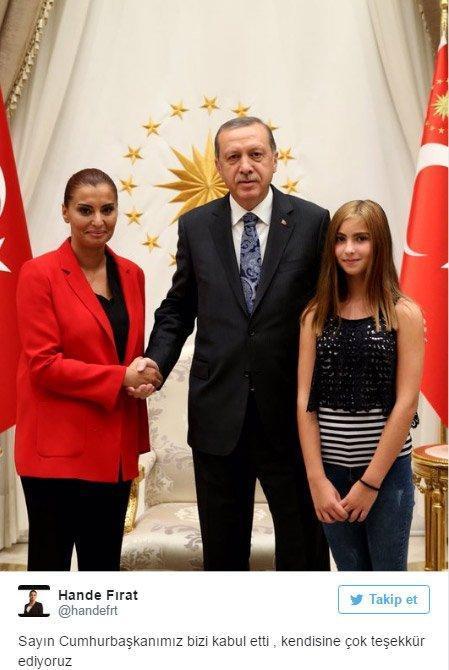Erdoğan, Hande Fıratı Beştepede kabul etti