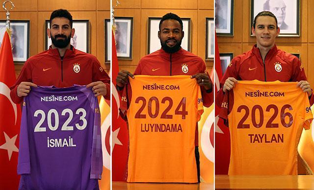 Galatasarayda 3 futbolcunun sözleşmeleri uzatıldı