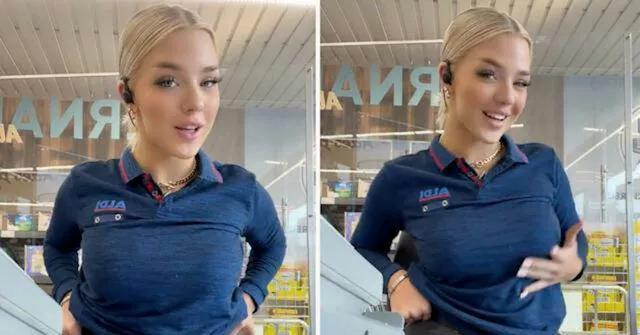 TikTok fenomeni kadın dünyanın en güzel süpermarket çalışanı ilan edildi