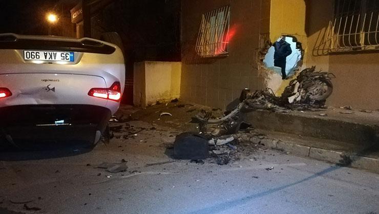 İzmir’de film sahnelerini aratmayan olay Evin duvarı yıkıldı