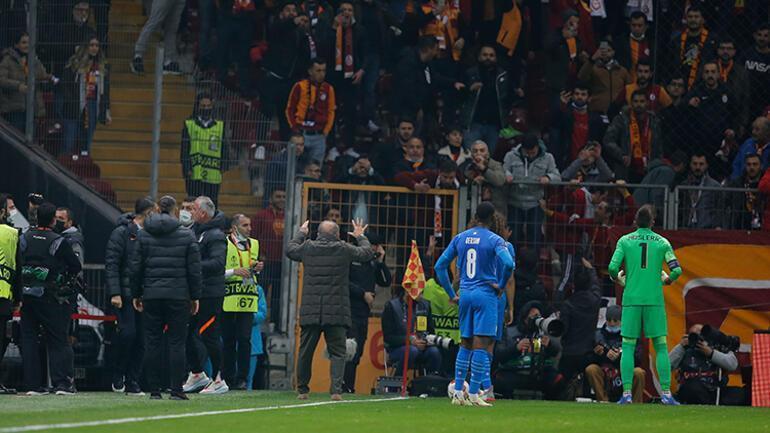 Galatasaray-Marsilya maçında ortalık karıştı