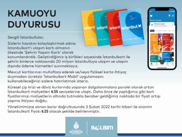 İstanbulkart bedellerine büyük zam Öğrenci kartı, mavi kart, indirimli kart...