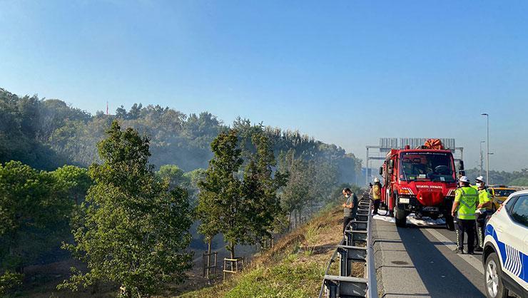 Üsküdardaki orman yangını nedeniyle trafikte aksamalar yaşandı