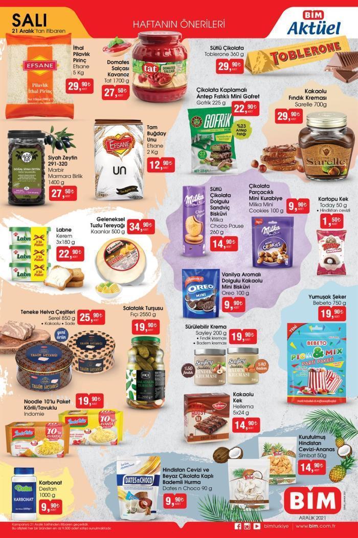 BİM güncel katalog 21 Aralık Tereyağ, pirinç, çay ve zeytin fiyatları BİM’de bu hafta kaç TL