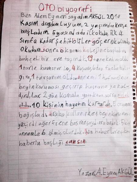 10 yaşındaki Eymenin okulun ilk günü yazdıkları okuyanları kahretti