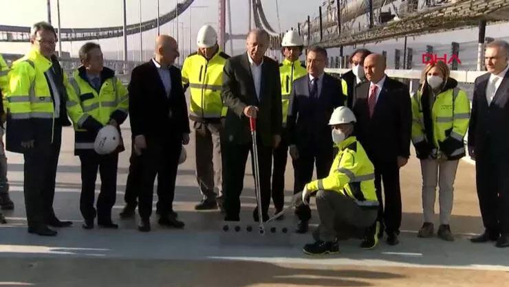 Cumhurbaşkanı Erdoğandan Kanal İstanbul mesajı Çanakkale Köprüsünde sona doğru...