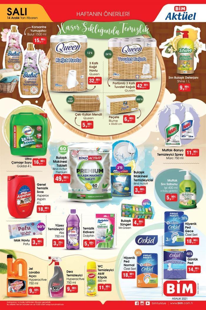 14 Aralık BİM ürünler kataloğu BİMde haftanın indirimli ve kampanyalı ürünleri