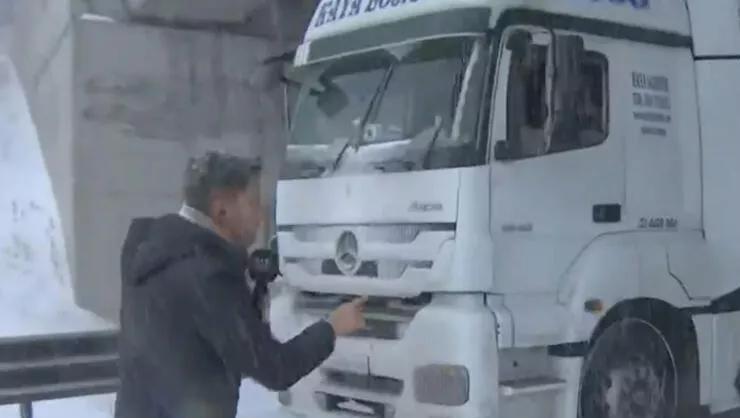 Yoğun kar Bursa-Ankara yolunda ulaşıma kar engeli...