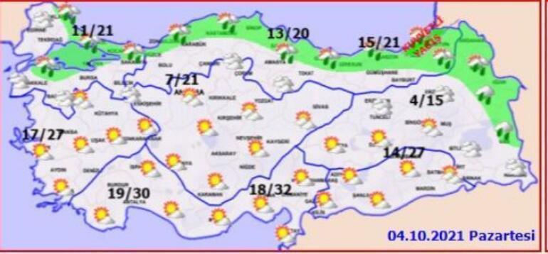 Son dakika hava durumu uyarısı Yağmur 3 gün sürecek Aralarında İstanbul da var