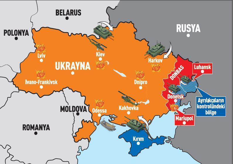 Rusya - Ukrayna savaşı son dakika gelişmeleri: İşgalde 2.gün Rusya vurmaya devam ediyor