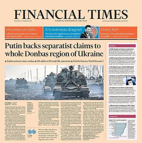 Rusya-Ukrayna krizi dış basında manşette