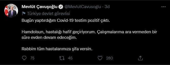 Son dakika... Bakan Çavuşoğlu koronavirüse yakalandı