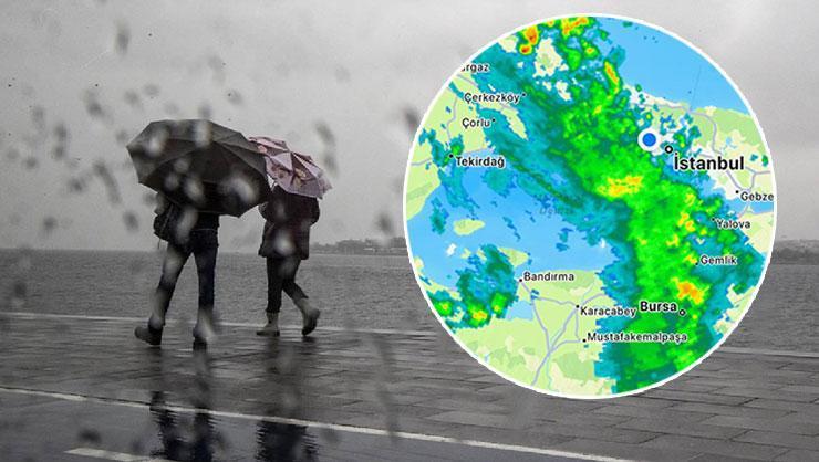 Sağanak yağış uyarısı! Marmara Denizi üzerinden İstanbul'a ilerliyor, radara yansıdı