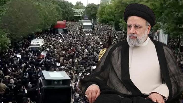 İran halkı Cumhurbaşkanı Reisi'ye veda ediyor! Mahşeri kalabalık