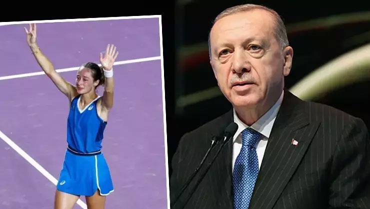 Cumhurbaşkanı Erdoğan'dan milli sporcu Zeynep Sönmez'e tebrik