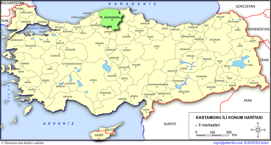 Kastamonu haritası: Kastamonu ilçeleri nelerdir? Kastamonu hangi bölgede yer alır?