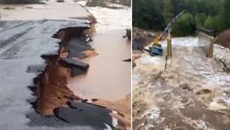 10 il için kuvvetli yağış uyarısı! Kırklareli'nde yol çöktü