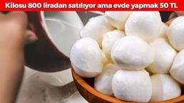 Kilosu 800 liradan satılıyor ama evde yapmak 50 TL! Sütün içine 1 kaşık sirke eklemek yetiyor
