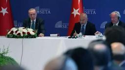 Cumhurbaşkanı Erdoğan, ABD'li düşünce kuruluşu temsilcileriyle bir araya geldi