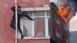 İstanbul'daki yangında can pazarı: Alevlerden kurtulmak istedi, tutunduğu borudan düştü