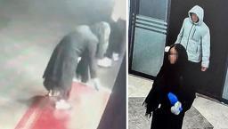 Güvenlik kamerasını izleyen bina sakinleri dehşete düştü: Karanlıkta gelip idrar ve toz döktüler