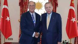 Cumhurbaşkanı Erdoğan, Dünya Ekonomik Forumu Başkanı Laurence D. Fink'i kabul etti