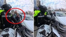 Motosikletli kahraman! 3 aylık bebeği hastaneye böyle yetiştirdi