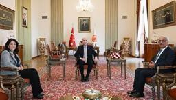 TBMM Başkanı Kurtulmuş, DEM Parti'li Buldan ve Sancar'ı kabul etti