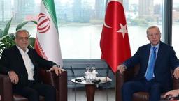 İran Cumhurbaşkanı Pezeşkiyan Cumhurbaşkanı Erdoğan ile görüştü!