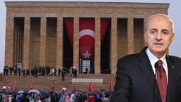 TBMM Başkanı Kurtulmuş ve beraberindeki heyet Anıtkabir'de