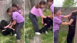 Lise öğrencisi 2 kız küçük çocuğu darp etti! Akran dehşeti kamerada: 'Şikayetçi olursan daha kötü döveriz'