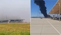 ABD'de B-52 bombardıman uçağı faciası! Kalktıktan saniyeler sonra düştü