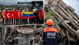 Venezuelalı bakanlardan Türk kurtarma ekibine ziyaret! 'Mühim olan kardeşlik'