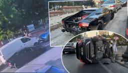15 milyonluk otomobili tamir eden ustanın test sürüşü pahalıya patladı! Cipe çarpıp takla attırdı, kaçtı