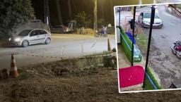 Korku dolu anlar kamerada! Çığlıkları duyan esnaf koştu: Gece olsaydı kimse bulamayacaktı