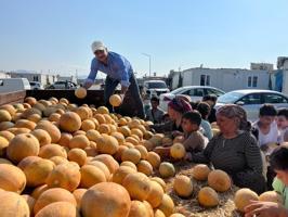 Hatay’da gönülleri ısıtan hareket! 50 ton kavunu depremzedelere ücretsiz dağıttı