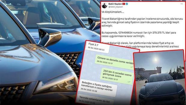 İlan fiyatını artıran Tesla satıcısına 279 bin TL ceza! 'Selamlarımı da ilet' mesajı pahalıya patladı)