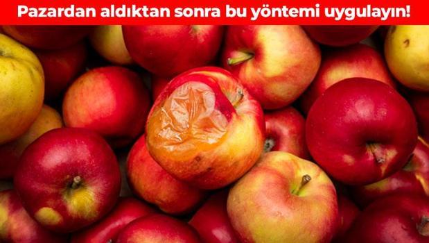 Elmanın tüketim ömrünü uzatıyor! Günler sonra bile kütür kütür taze oluyor)