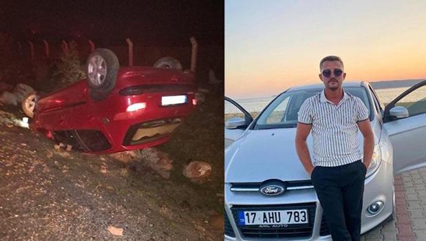 Çanakkale’de feci kaza! Şarampole yuvarlanan otomobilin sürücüsü öldü)