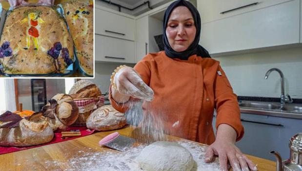 Bankacılığı bıraktı, hayatı değişti! Geleneksel yöntemle ekmeği sanata dönüştürüyor)