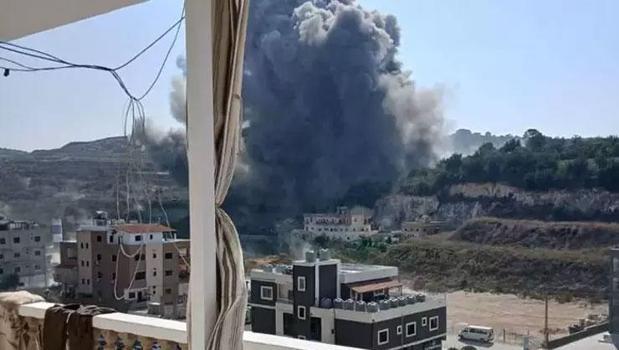 İsrail, Lübnan'ı vuruyor! İşte ilk görüntüler)