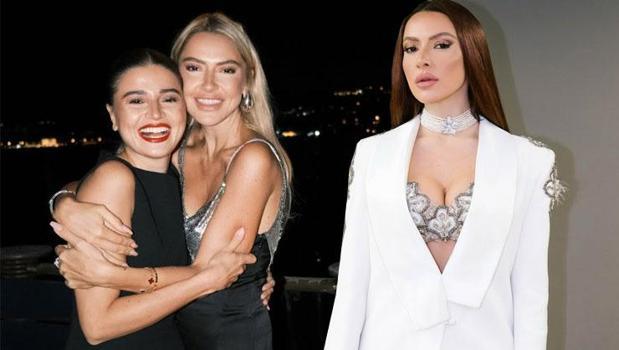 Aile saadeti! Hadise, kardeşi ve annesiyle poz verdi)