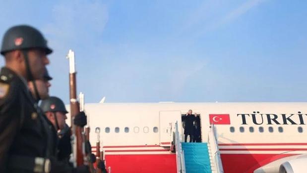 Cumhurbaşkanı Erdoğan Azerbaycan'ın başkenti Bakü'de)