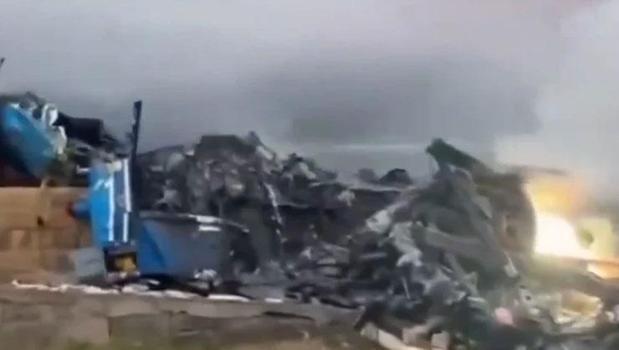 Rusya’da helikopter, evin üzerine düştü! 5 can kaybı)