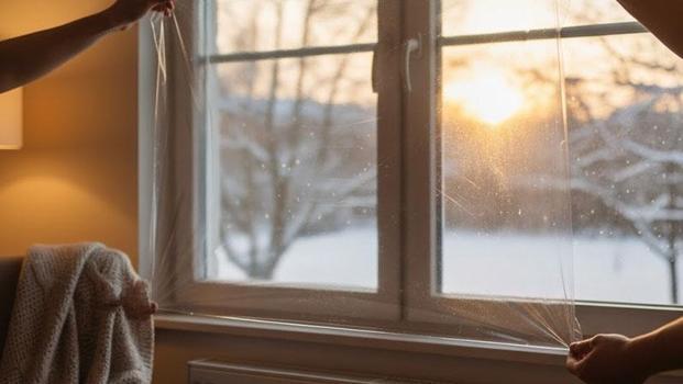 Bu basit yöntemle kışın faturalar düşüyor! Pencerelere streç film takanlar farkı gördü)