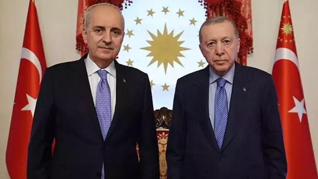 Cumhurbaşkanı Erdoğan, TBMM Başkanı Kurtulmuş'u kabul etti)