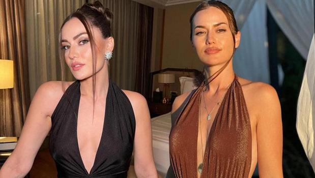 Fahriye Evcen Dubai'de! Kırmızı elbiseli pozlarına beğeni yağdı)